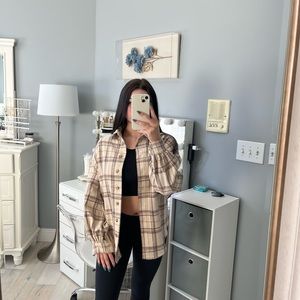 Petite Oversized Button Up Flannel